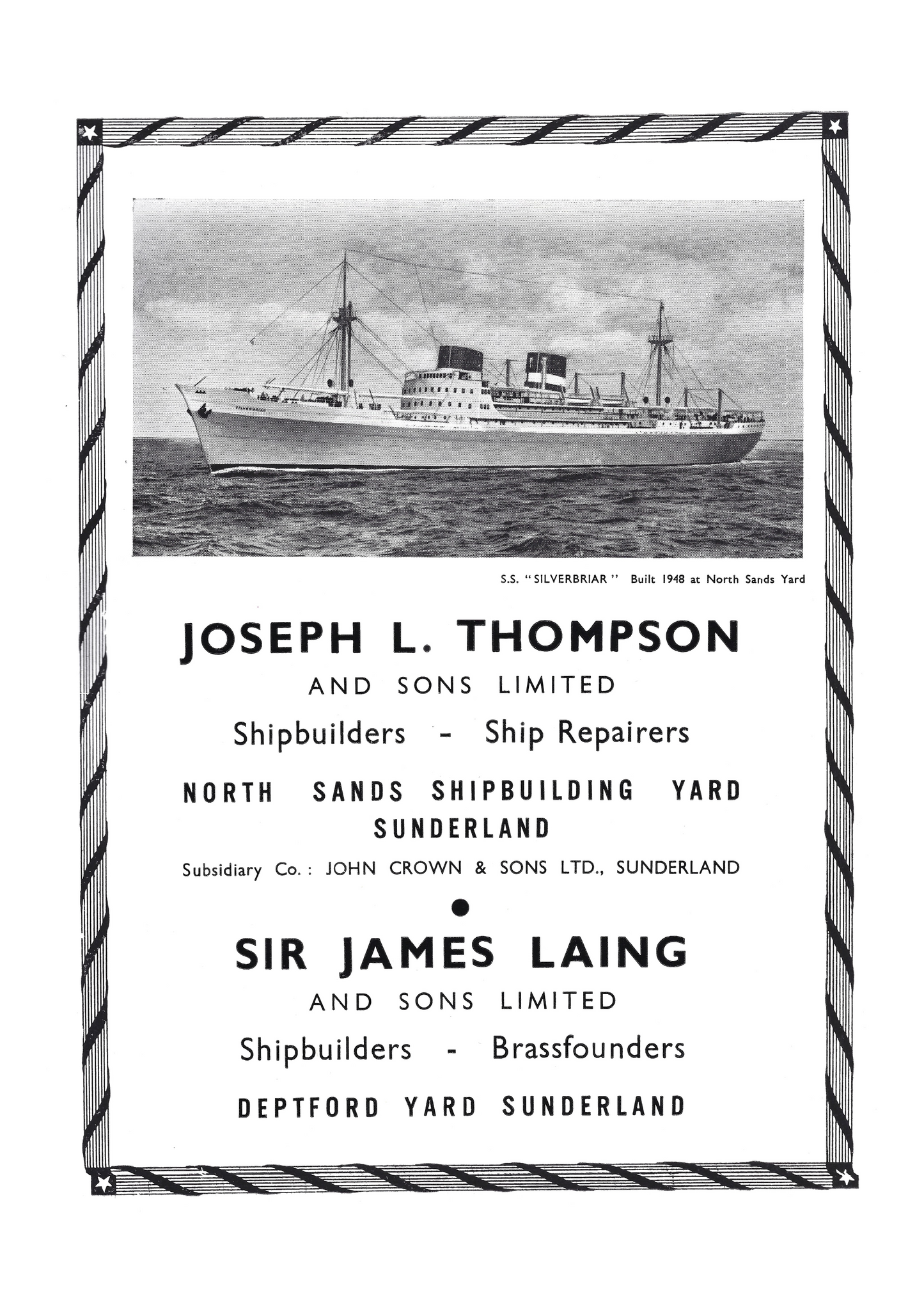 Sunderland Shipbuilding - Thompson & Laing
